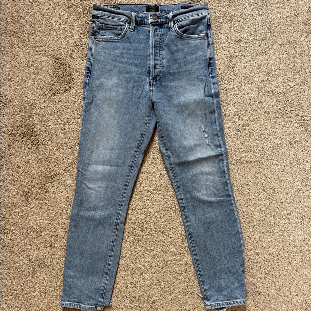 Citizens Of Humanity Light Blue Ankle Crop Jeans